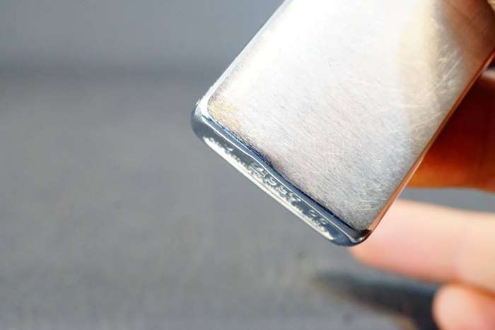 Zippo Slim Stainless Steel with Brushed Finish **Good Condition**