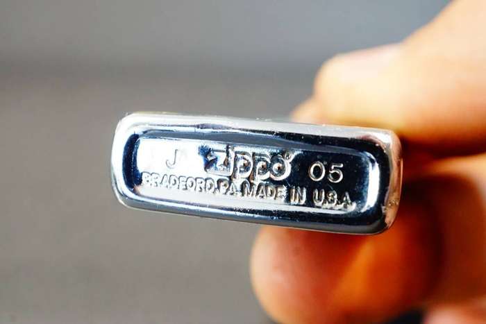Zippo Slim Stainless Steel with Brushed Finish **Good Condition**