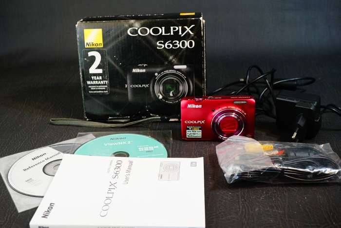 Nikon Coolpix S6300 16.0MP Red Compact Digital Camera with 10x Optical Zoom **Great Condition**