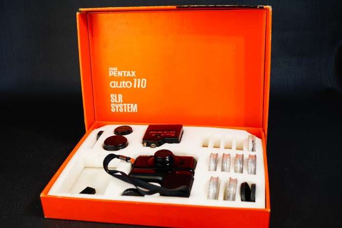 Pentax Auto 110 Auto 110 SLR Film Camera 3 Lens Kit with Box **Great Condition**