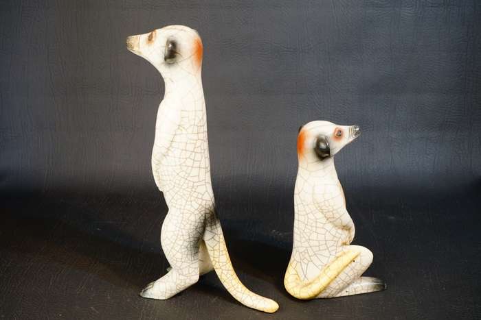 Porcupine Ceramic Meerkat Pair
