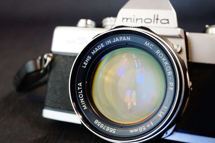 Minolta SRT MCII 35mm SLR with Minolta Rokkor 58mm F1.4 Lens  **Great Condition**