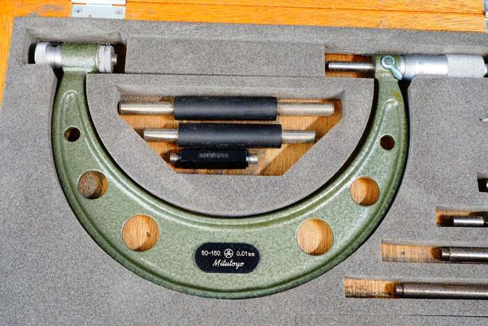 Mitutoyo 104-161 Interchangeable Anvil Micrometer 50-150mm 0.01mm **Great Condition**