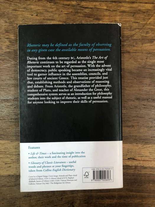 The Art of Rhetoric - Aristotle (Paperback)