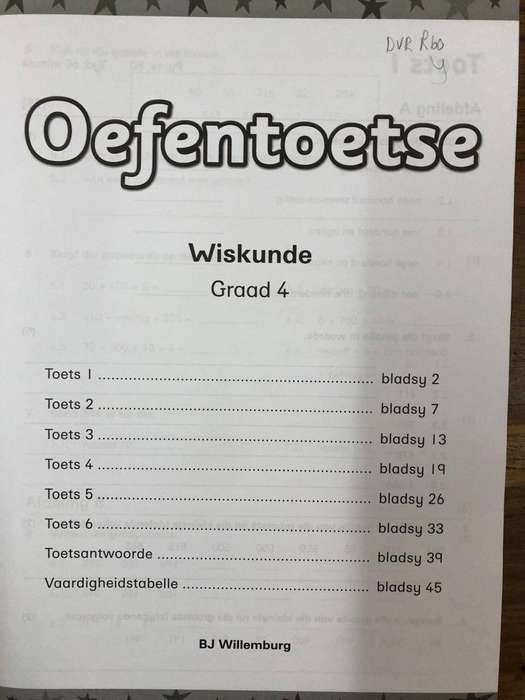 Wiskunde Graad 4 Oefentoetse - BJ Willemburg (Paperback)