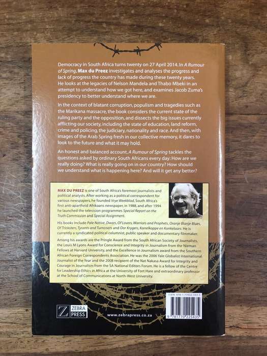 A Rumour of Spring - Max Du Preez (Paperback)