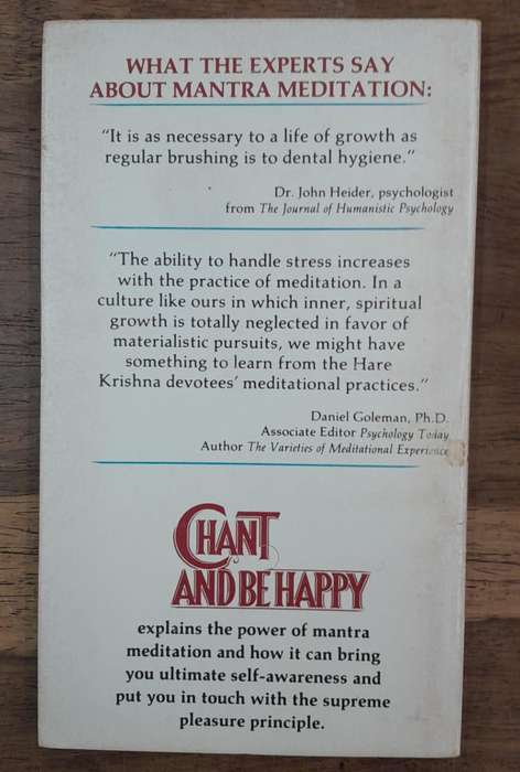 Chant and be Happy - AC Bhaktivedanta Swami Prabhupada (Paperback book with no dj)
