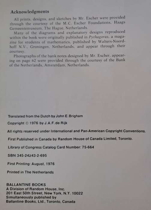 The Magic Mirror of M. C. Escher - Bruno Ernst (Paperback)