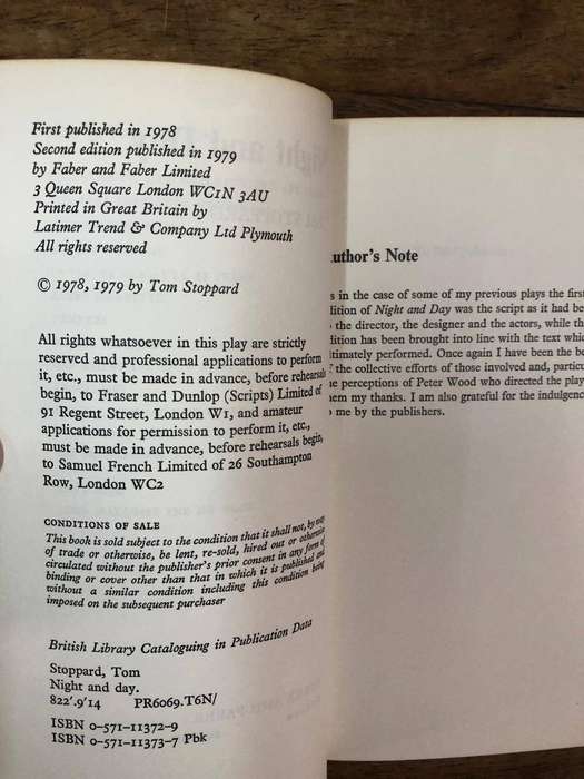 Night and Day - Tom Stoppard (Paperback)