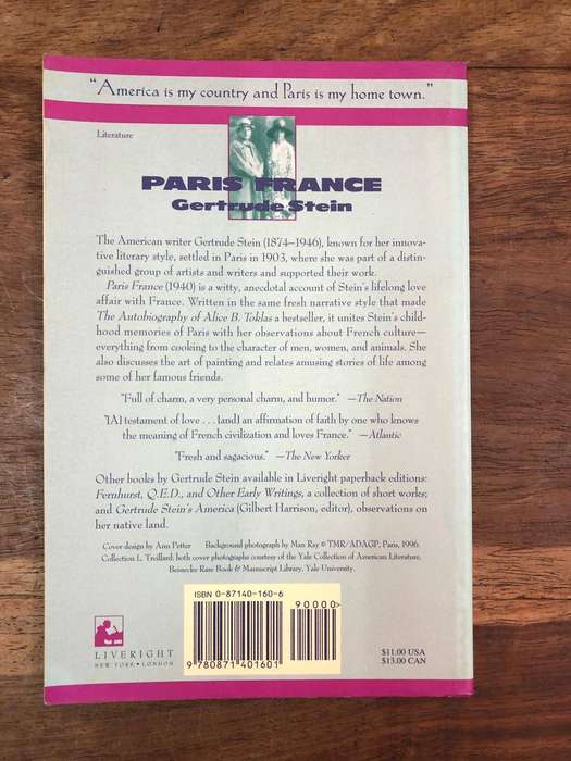 Paris France - Gertrude Stein (Paperback)