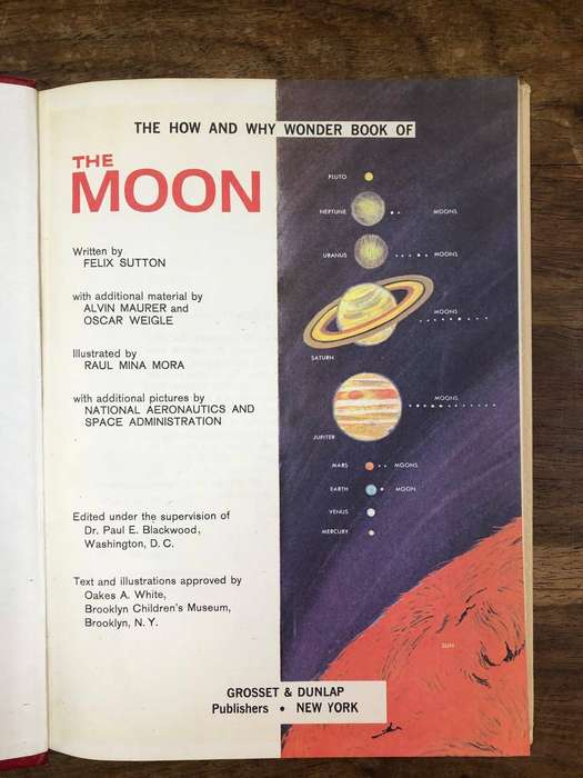 The Science Library Volume V The Moon, Planets and Stars (Hardcover with no dj)
