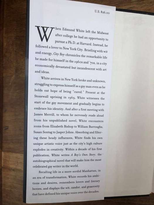 City Boy - Edmund White (Hardcover with dj)