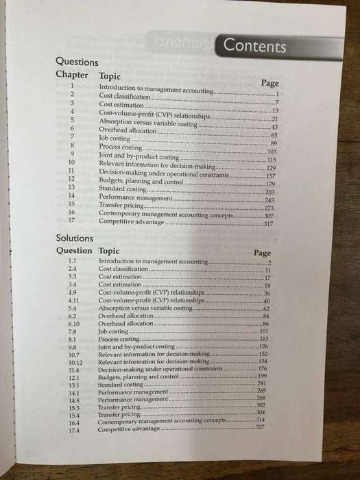 3rd Edi - Principles of Management Accounting (The Question Book) - John Williams (Paperback)