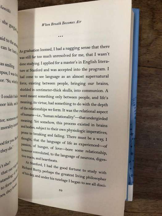 When Breath Becomes Air - Paul Kalanithi (Hardcover with dj)
