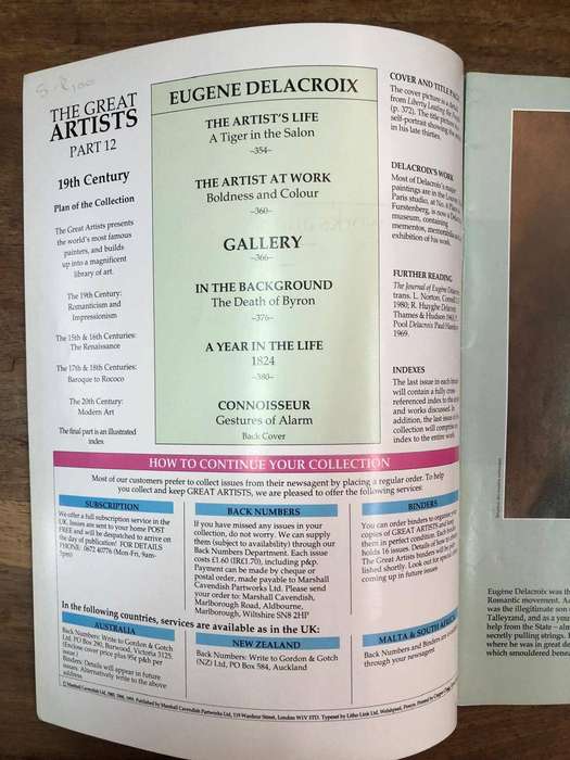 The Great Artists 12 (Delacroix) - A Marshall Cavendish Weekly Collection (Paperback)