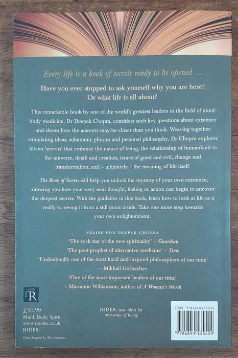 The Book of Secrets - Deepak Chopra (Paperback book with no dj)