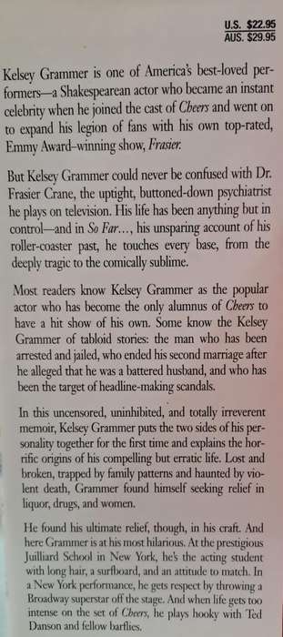 So Far. - Kelsey Grammer (Hardcover with DJ)