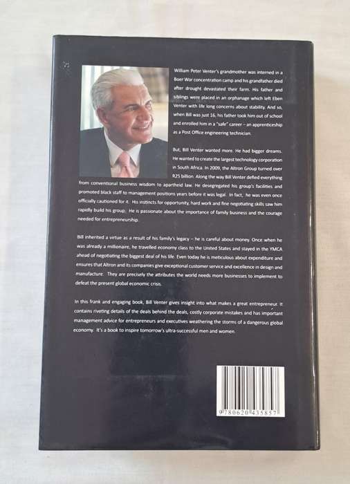 In pursuit of a Dream. - Bill Venter (Signed by author/1st Edition Hardcover with DJ)