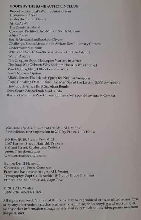 War Stories. - Al J Venter (Softcover)