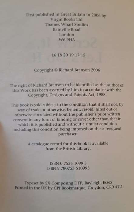 Screw It, Let's Do It: Lessons in Life - Richard Branson (Paperback)