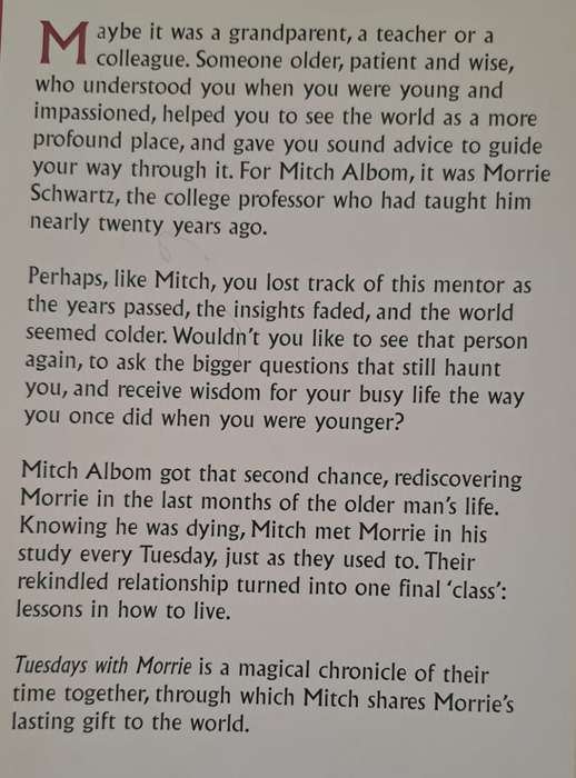 Tuesdays with Morrie - Mitch Albom (Hardcover with DJ)