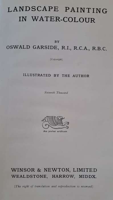 Landscape painting in water-colour - Oswald Garside (Hardcopy)