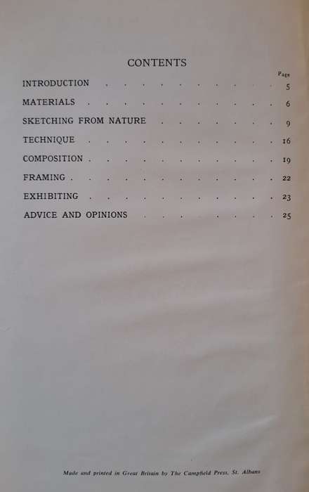 Landscape painting in water-colour - Oswald Garside (Hardcopy)