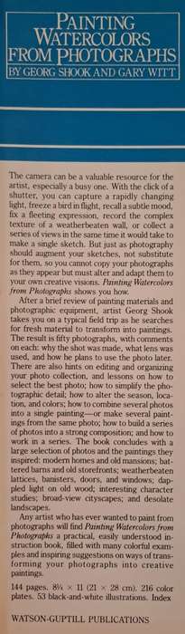 Painting watercolors from Photographers - George Shook (Hardcover)