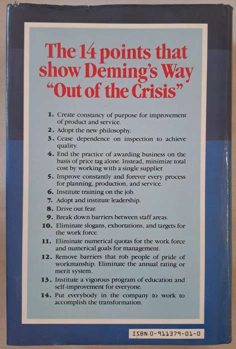 Out of the Crisis - W Edwards Deming ( Hardcover)