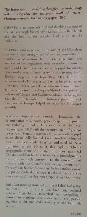 Unholy War - David I. Kertzer (Hardcover)