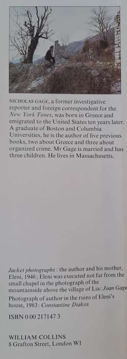A savage war a mothers love, and a sons revenge - Eleni - Nicholas Gage (Hardcover with DJ)
