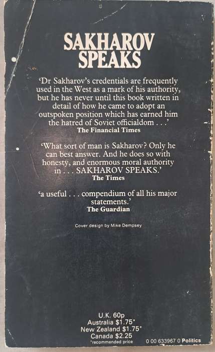 Sakharov Speaks - Andrei D. Sakharov (Paperback)