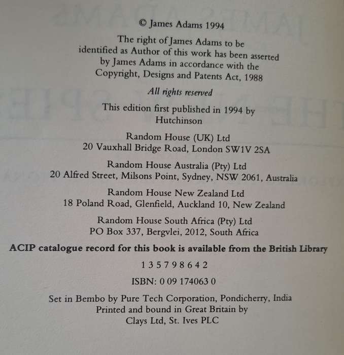 The New Spy - James Adams (Hard cover with DJ)