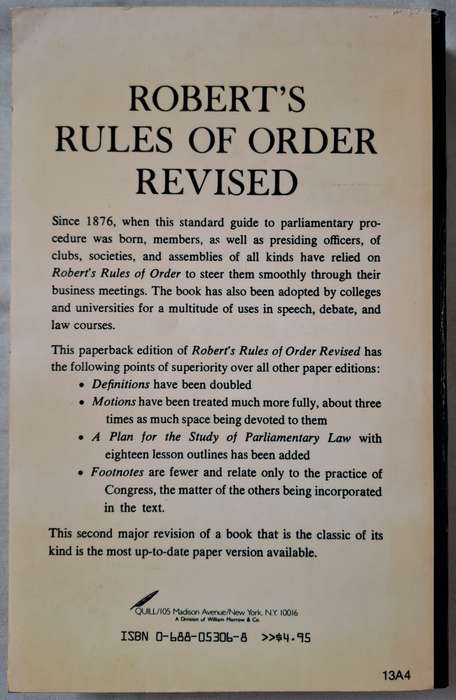 Roberts rules of order revised - Henry M. Robert (paperback)