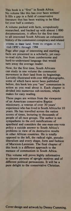 A History of Communism in South Africa - Henry R Pike ( Hard cover with dj)