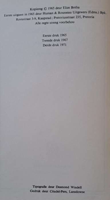 Afrikaanse Essayiste - Elize Botha (Hard cover with dj)