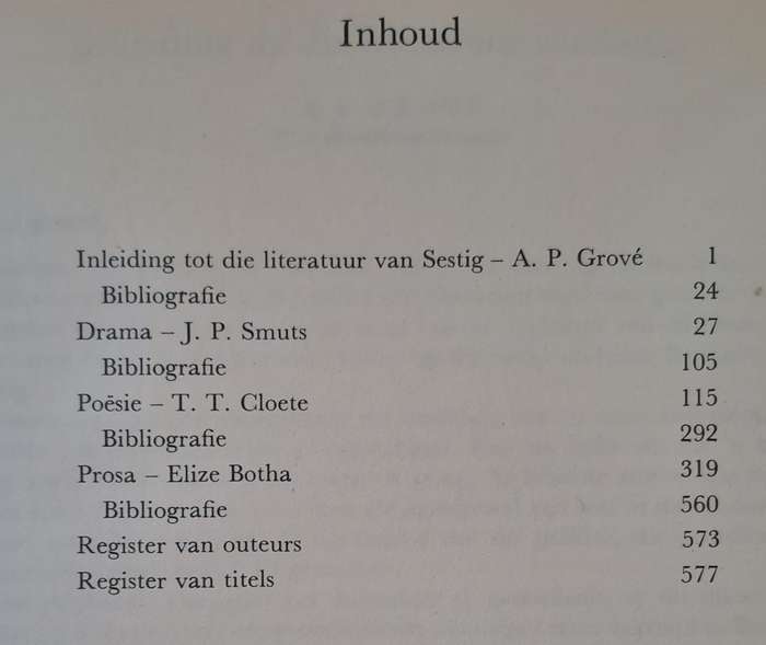 Die Afrikanse Literatuur Sedert sestig - T. T. Cloete (hard cover with no dj)