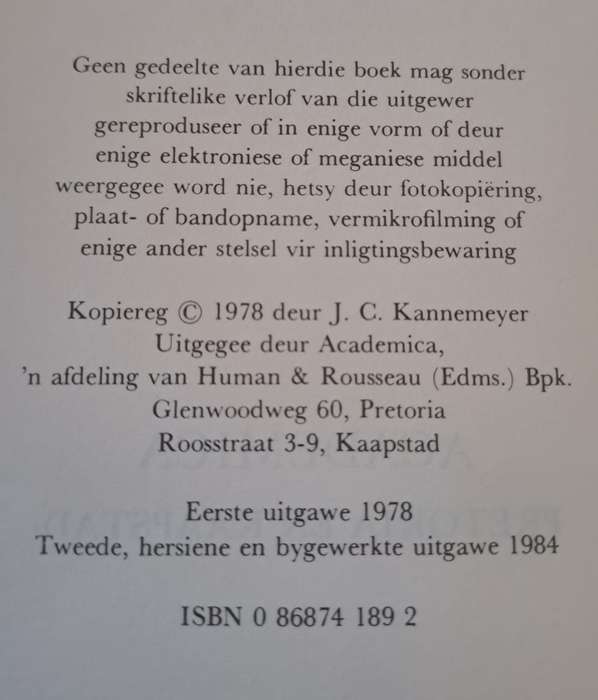 Geskiedenis van die Afrikaanse Literatuur :band1 - J. C. Kannemeyer (hard cove with dj)
