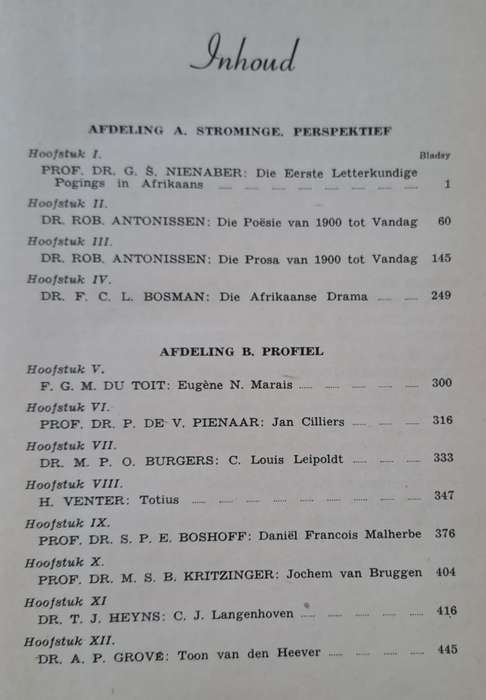 Perspektief en Profiel - Dr P. J. Nienaber (hard cover with no DJ)