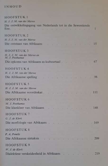Afrikaans sy aard en ontwikkeling ( hard cover no dj)