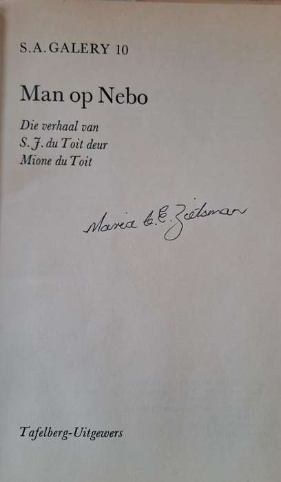 Man op Nwbo - Mione Du Toit (hard  cover with dj)