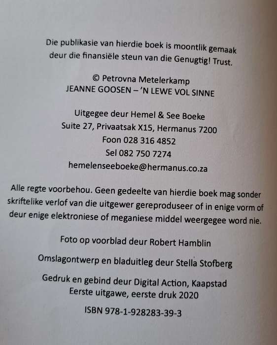 N lewe vol sinne - Jeanne Goosen (paperback)
