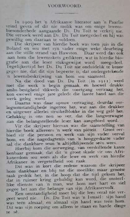 DS. S. Du Toit in weg en werk - J. D. Du Toit (hard cover with no dj)