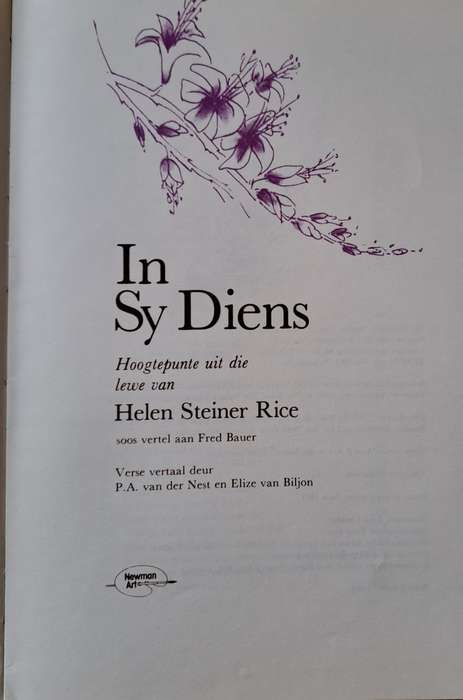 In Sy Diens - Helen Steiner Rice (hard cover with no dj)