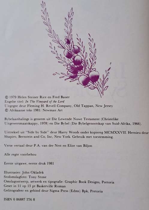 In Sy Diens - Helen Steiner Rice (hard cover with no dj)