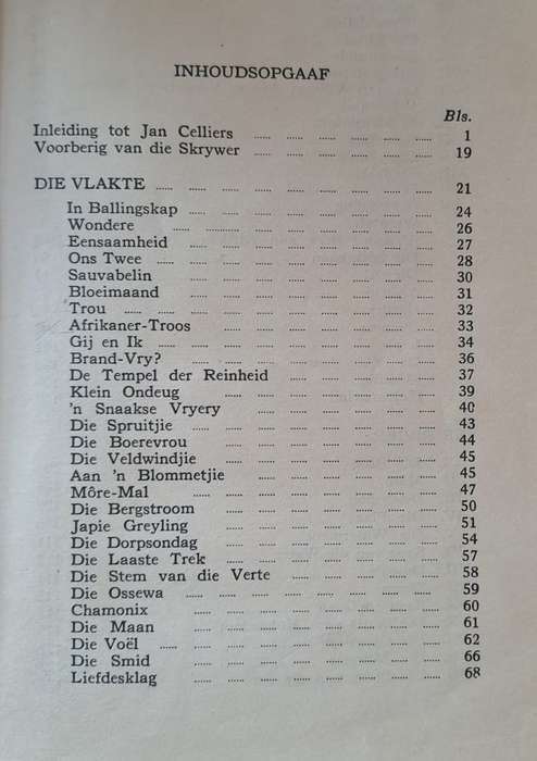 Die Vlakte en ander gedigte - Jan F. E. Celliers (hard cover with no dj)