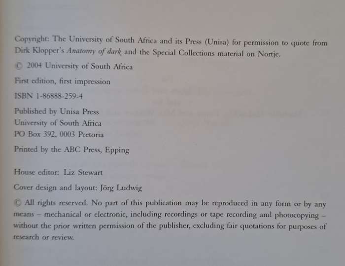 Arthur Nortje, Poet and south African: New Critical and contextual Essays - Craig McLuckie.