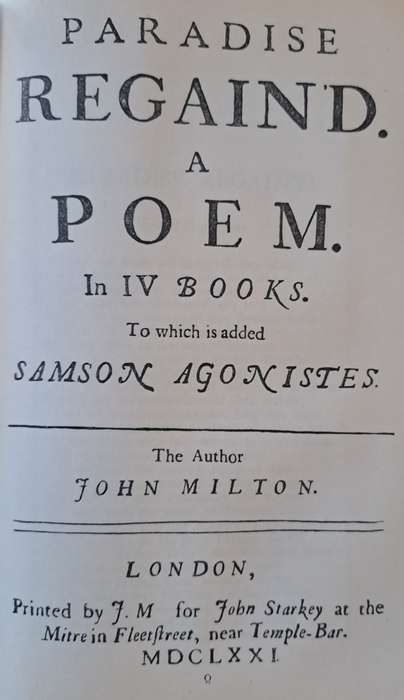 The Poetical Works of John Milton (hard cover with no dj)
