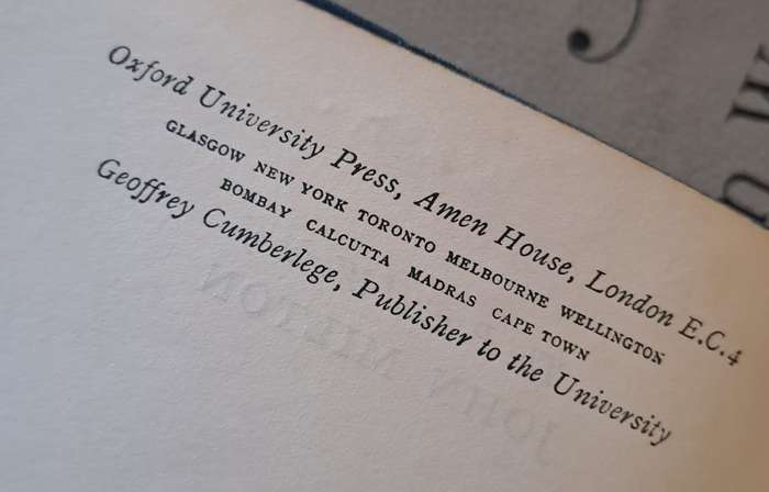 The Poetical Works of John Milton (hard cover with no dj)
