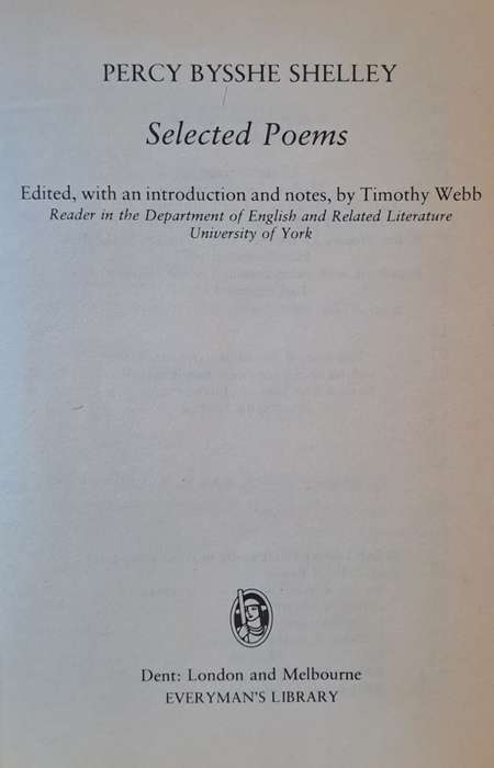 Shelley Selected Poems - Timothy Webb (paperback)